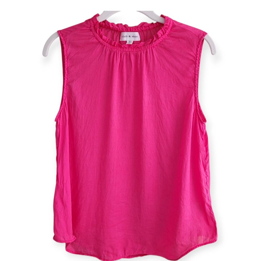 Anthropologie Cloth & Stone Fuchsia Tencel Sleeveless Top Lightweight Women's S - Picture 6 of 12